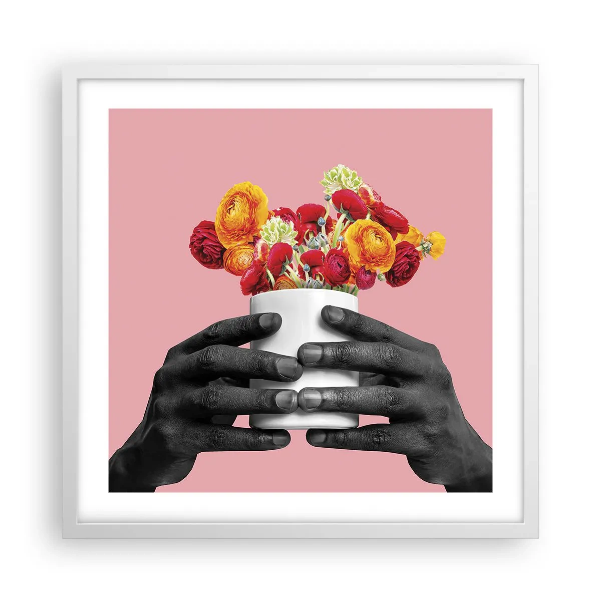 Poster în ramă albă - Apoteoza vieții - 50x50 cm