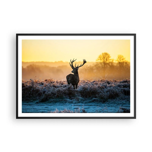 Poster în ramă neagră - Încoronat pe domeniul său - 100x70 cm