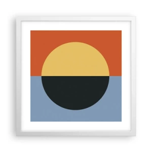 Poster în ramă albă - O compoziție de căldură și răcoare - 40x40 cm