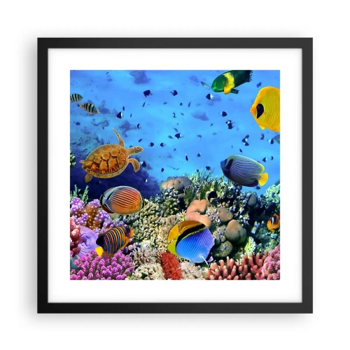 Poster în ramă neagră - Și ce știm noi despre viață... - 40x40 cm