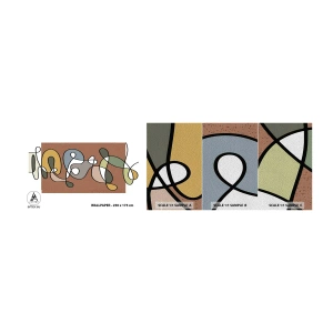Mostră tapet Premium Sand - Abstracția care merită un zâmbet - Modern, Abstracția, Bucată - 100x30 cm
