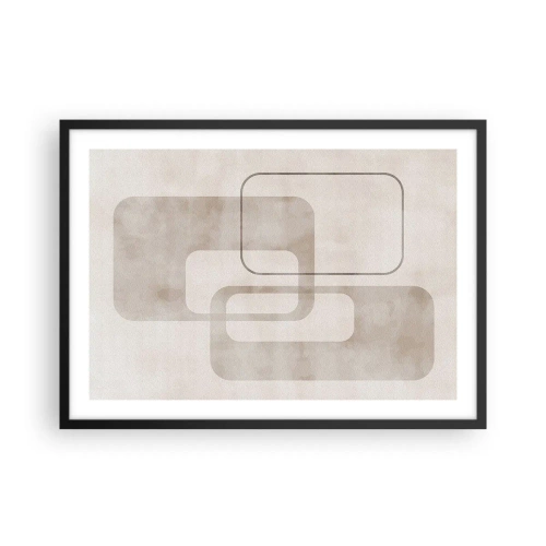 Poster în ramă neagră - Fuga geometrică - 70x50 cm