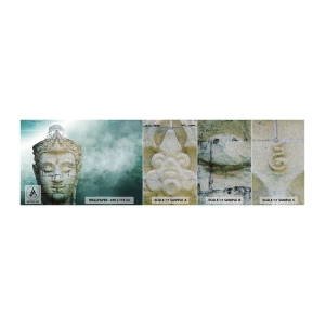 Mostră tapet Premium Sand - Căutând iluminarea - Buddha, statuia lui Buddha, Asia - 100x30 cm