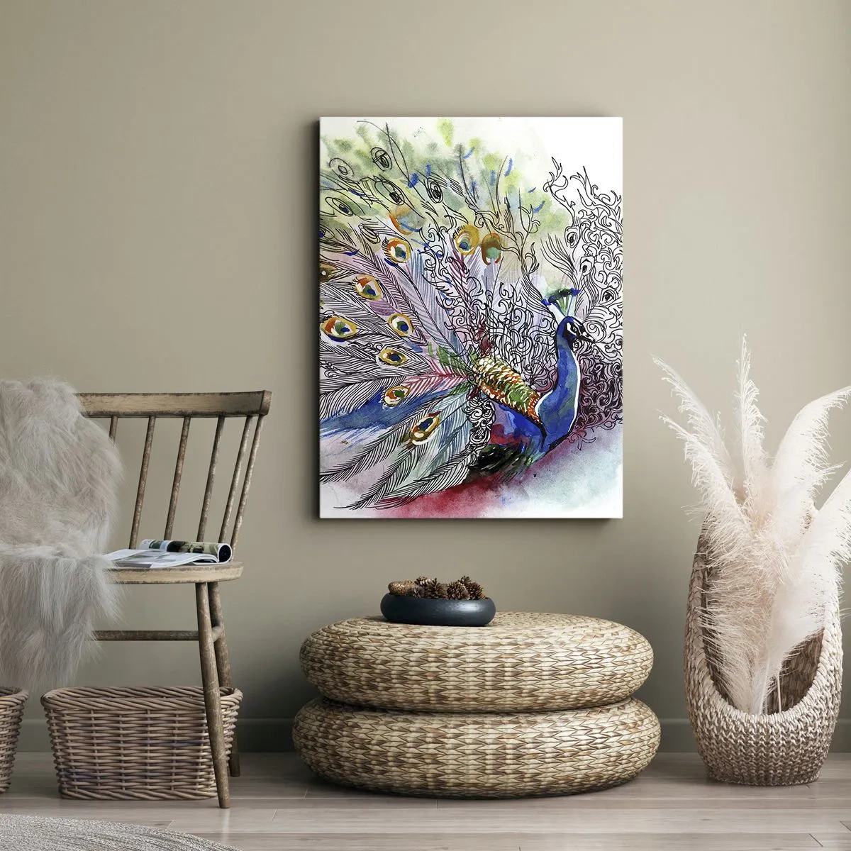 Tablou pe pânză - Cu mândrie împotriva griului  - 80x120 cm