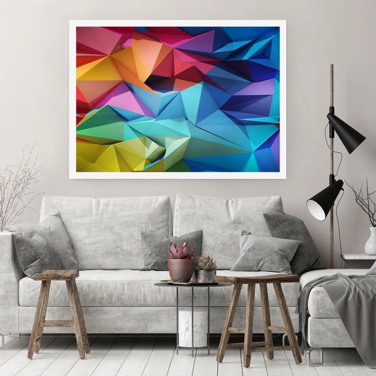 Poster - Origami de curcubeu - 100x70 cm