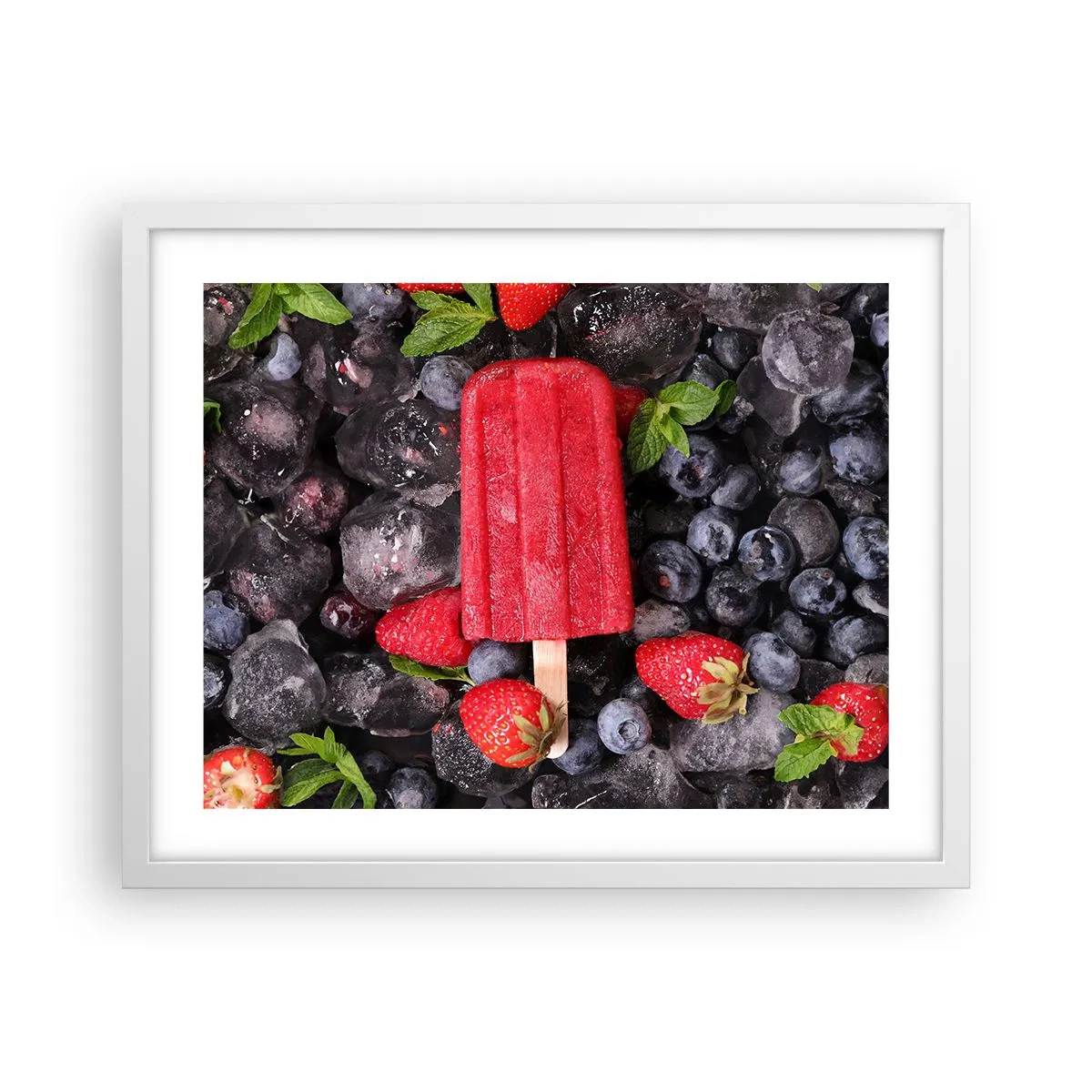 Poster în ramă albă - Umbra unei veri fierbinți - 50x40 cm