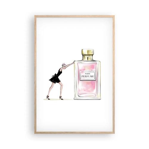 Poster în ramă de stejar deschis - Esența feminității - 61x91 cm