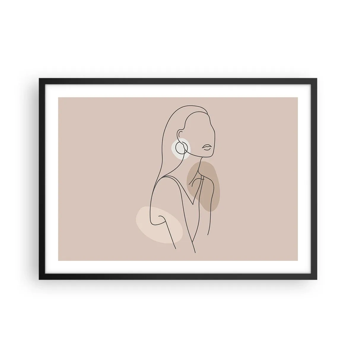 Poster în ramă neagră - Icoana fecioarei - 70x50 cm