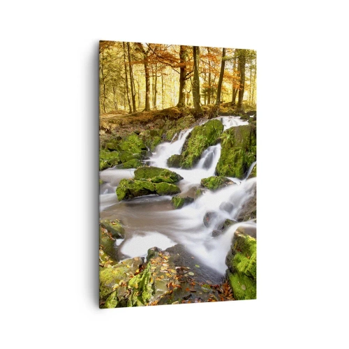 Tablou pe pânză - Repede prin pădure de toamnă - 80x120 cm