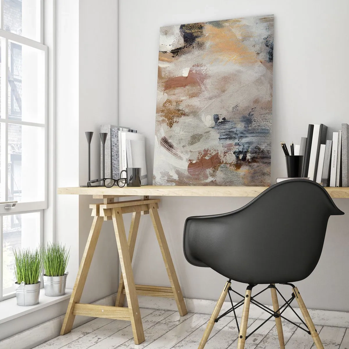 Tablou pe sticlă - Abstracție cețoasă - 80x120 cm