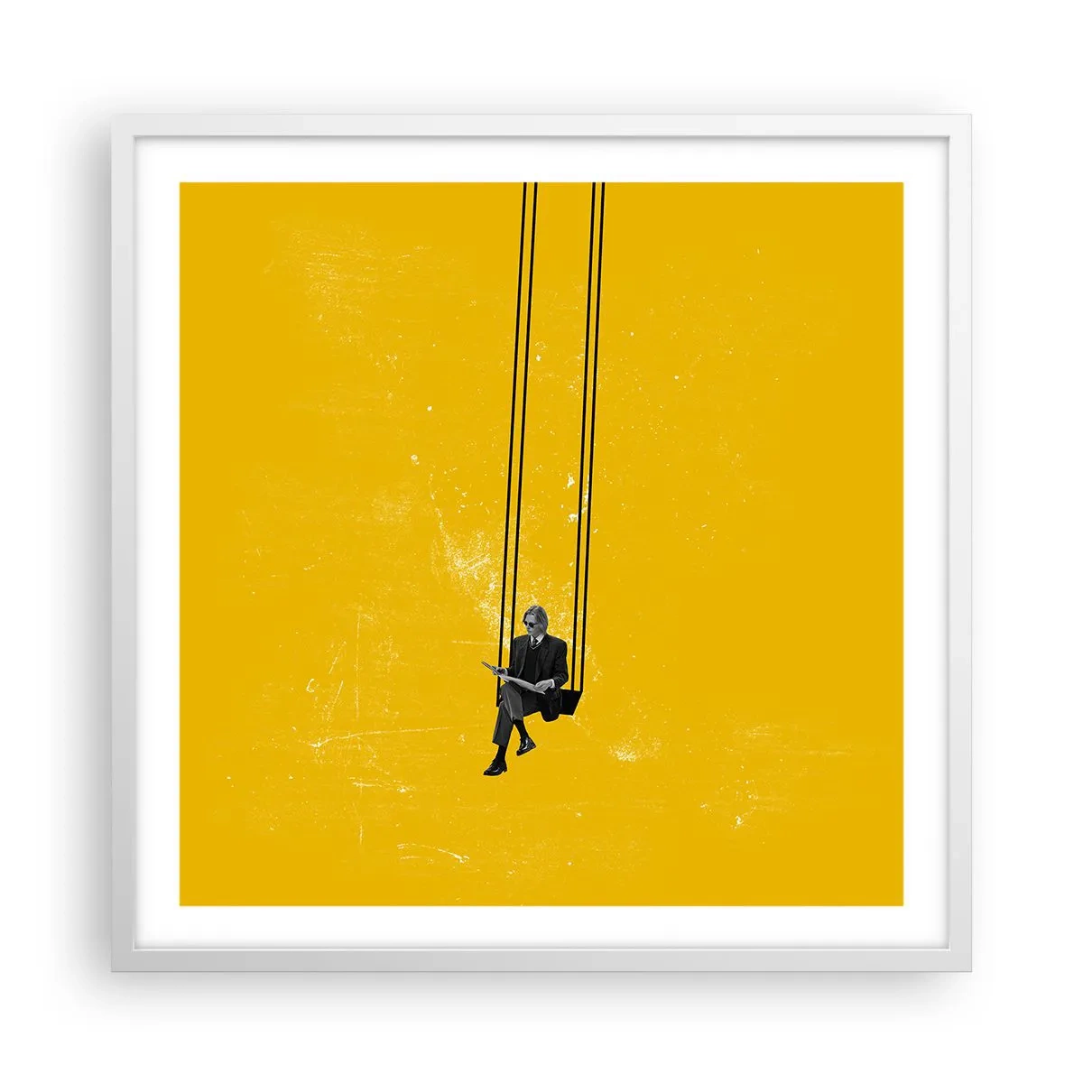 Poster în ramă albă - O zi ca oricare alta - 60x60 cm