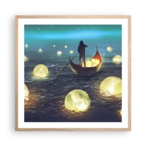 Poster în ramă de stejar deschis - Lucruri la care filozofii nu au visat niciodată - 60x60 cm