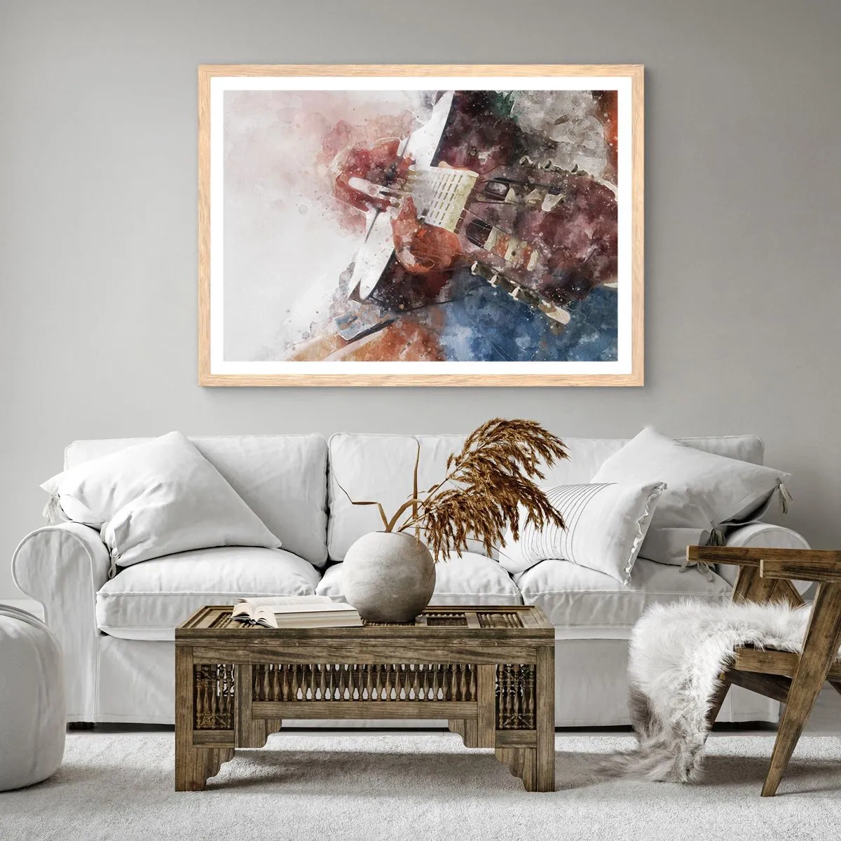 Poster în ramă de stejar deschis - Și ce părere ai? - 70x50 cm