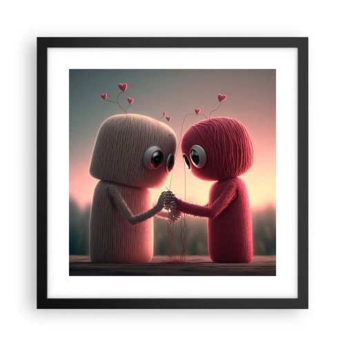 Poster în ramă neagră - Toată lumea are voie să iubească - 40x40 cm