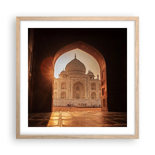 Poster în ramă de stejar deschis - Un monument al iubirii nepământene - 50x50 cm