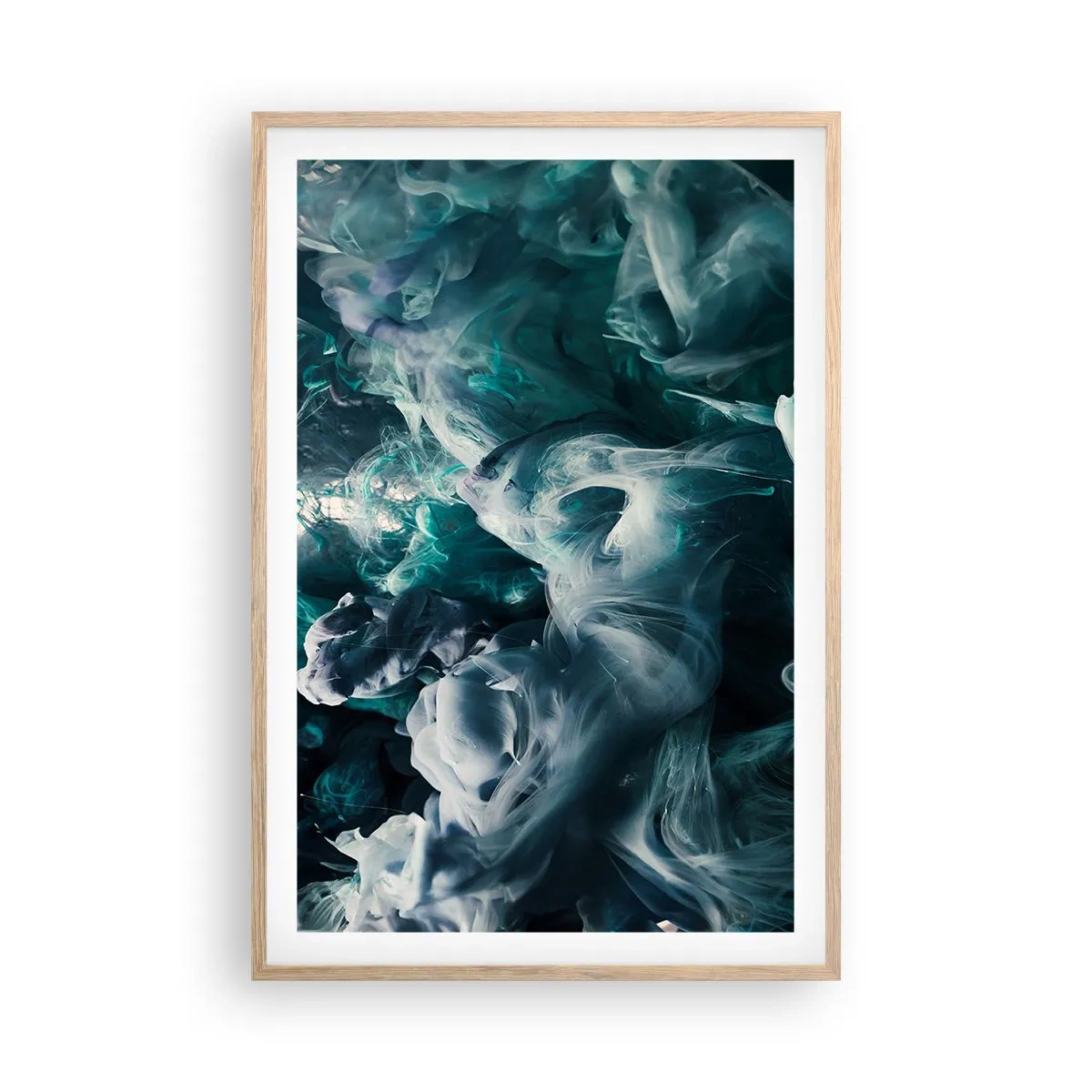 Poster în ramă de stejar deschis - Mișcarea culorilor - 61x91 cm