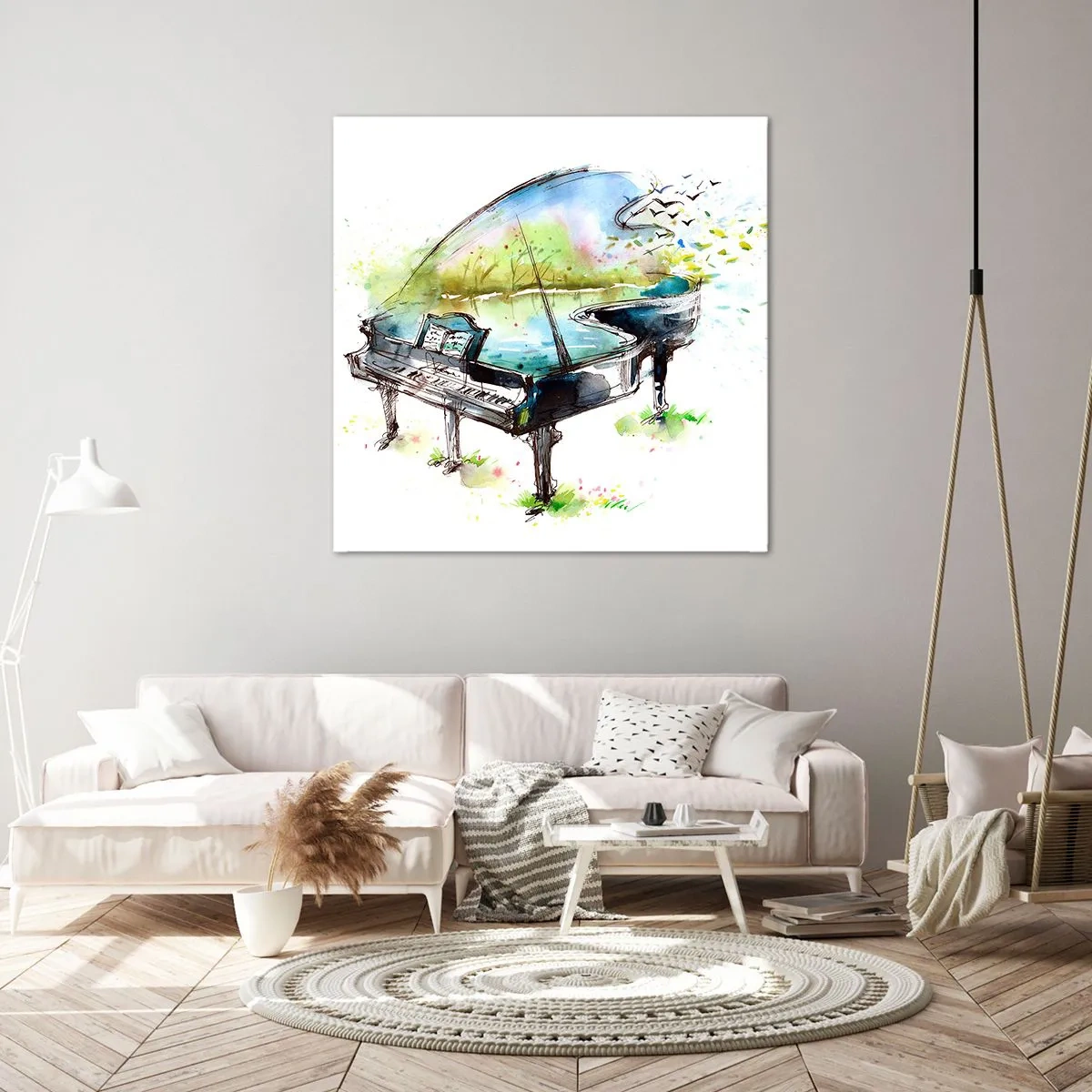 Tablou pe pânză - Încântat de muzică - 70x70 cm