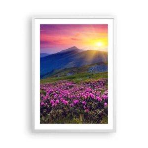 Poster în ramă albă - ... Și peste tot în jur se simte un miros de jneapăn și parfum de ierburi... - 50x70 cm