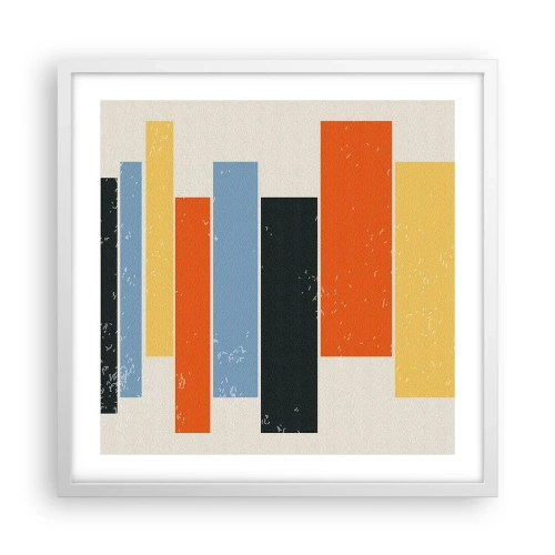 Poster în ramă albă - Înregistrare muzicală - 50x50 cm