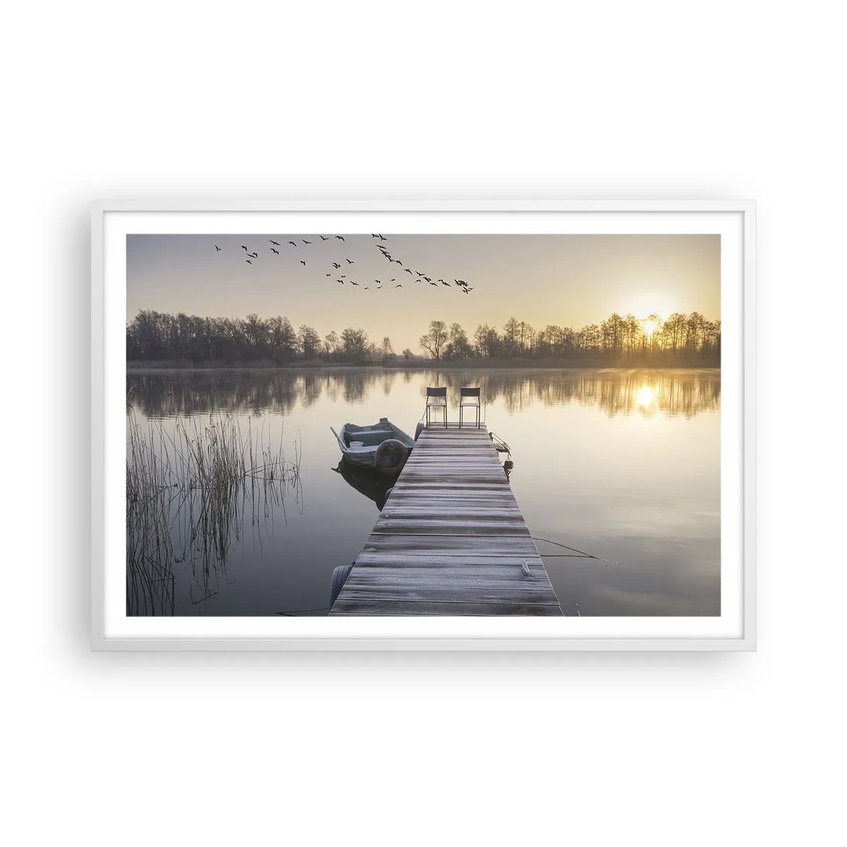 Poster în ramă albă - O să mă întorc în curând - 91x61 cm