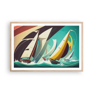 Poster în ramă de stejar deschis - Voinici și învingători - 91x61 cm