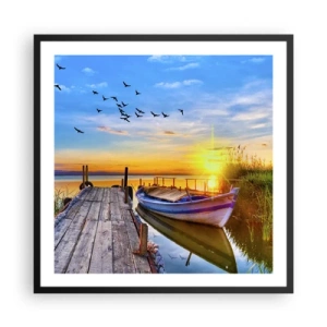 Poster în ramă neagră - La revedere, până mâine - 60x60 cm