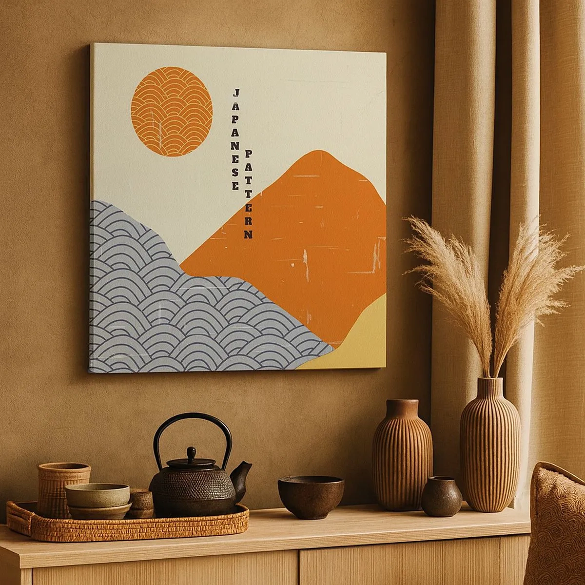 Tablou pe pânză - În stil japonez - 30x30 cm