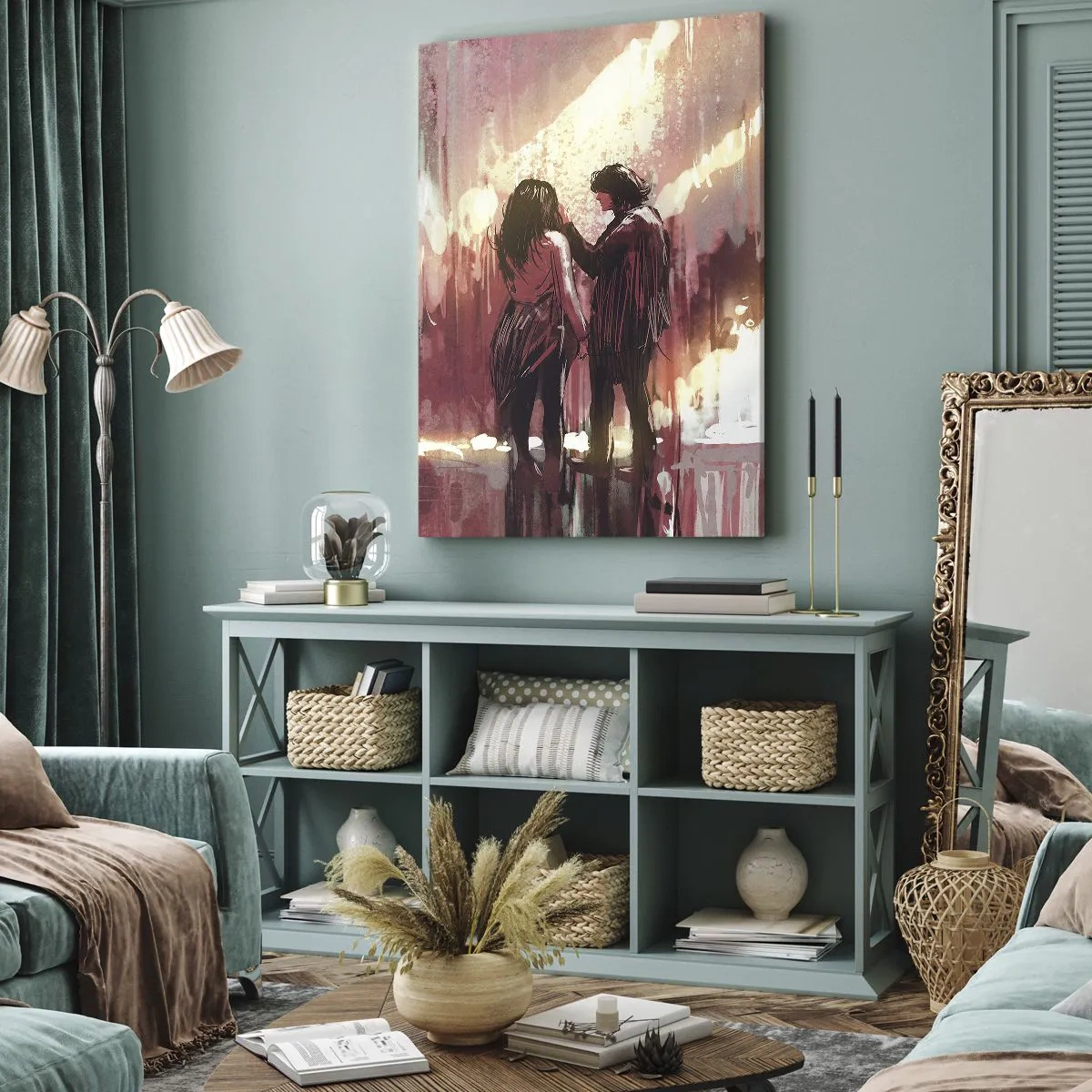 Tablou pe pânză - Spectacolul etern al iubirii - 55x100 cm
