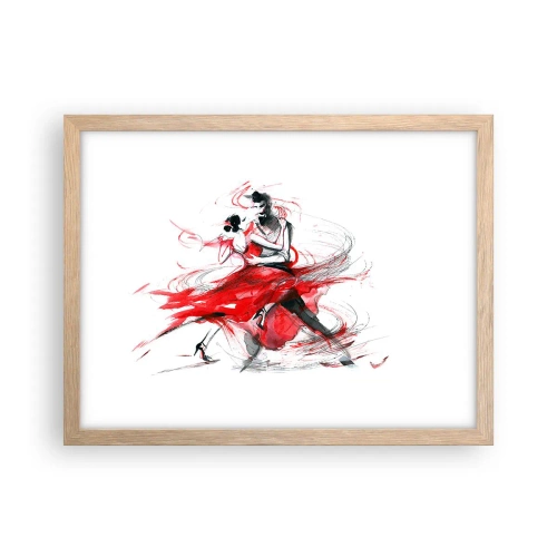 Poster în ramă de stejar deschis - Tango - ritmul pasiunii - 40x30 cm