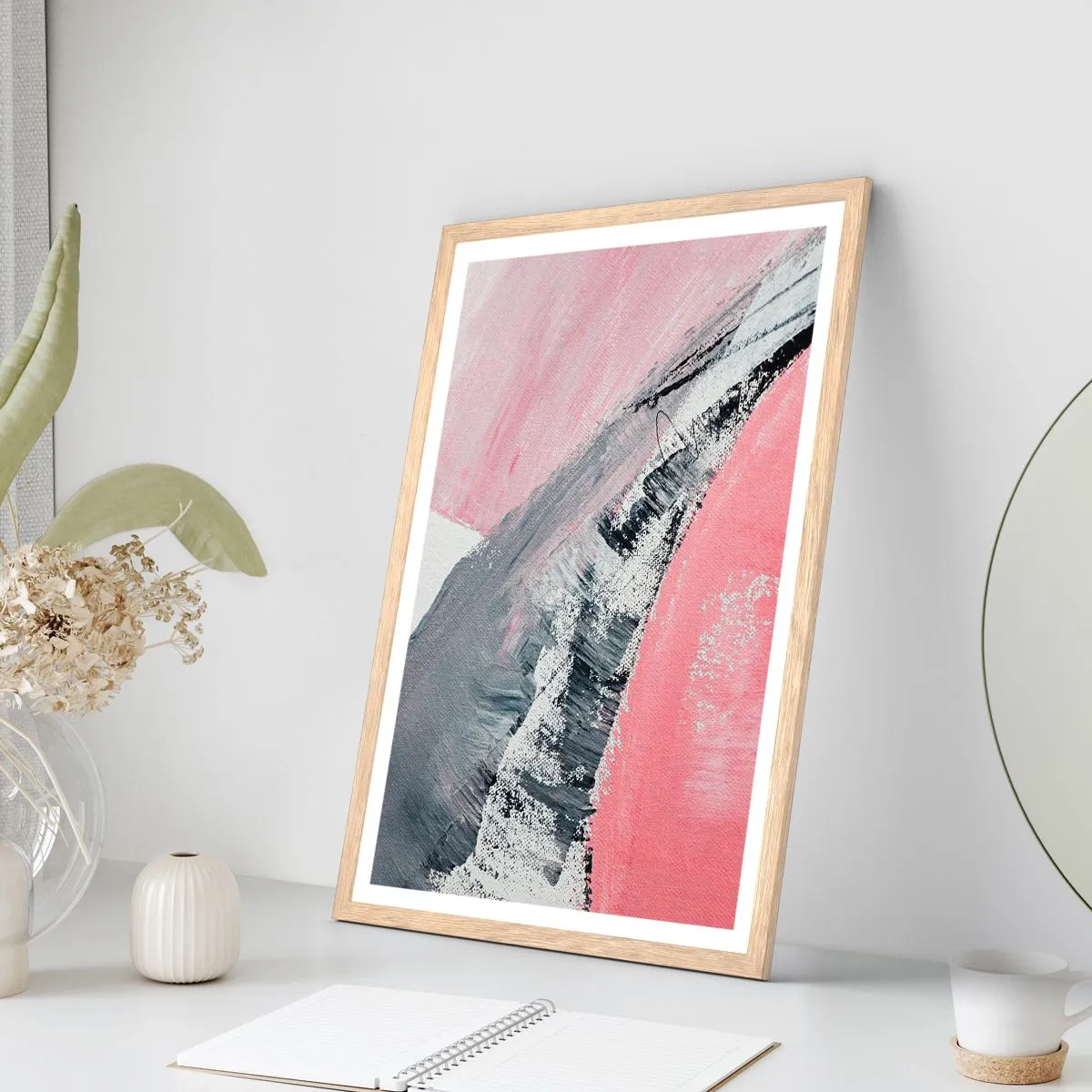 Poster în ramă de stejar deschis - Compoziție adaptată - 50x70 cm