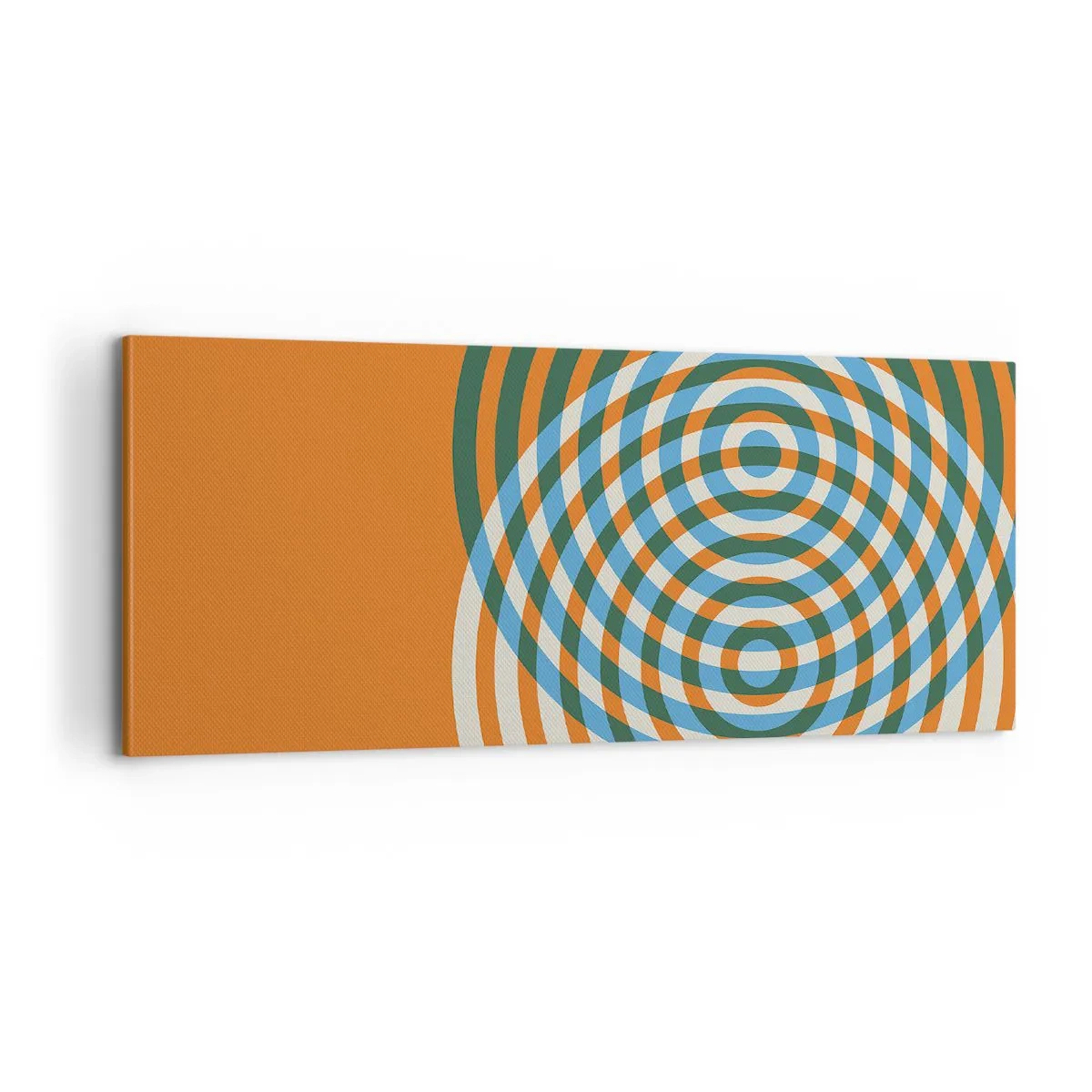 Tablou pe pânză - Variație circulară abstractă - 100x40 cm