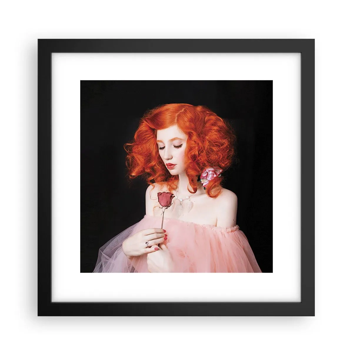 Poster în ramă neagră - În stil baroc - 30x30 cm