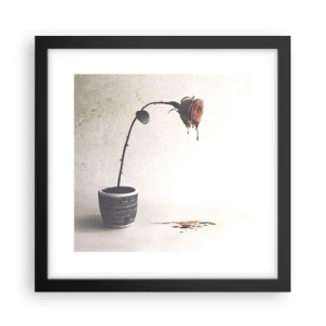 Poster în ramă neagră - Rosa dolorosa - 30x30 cm