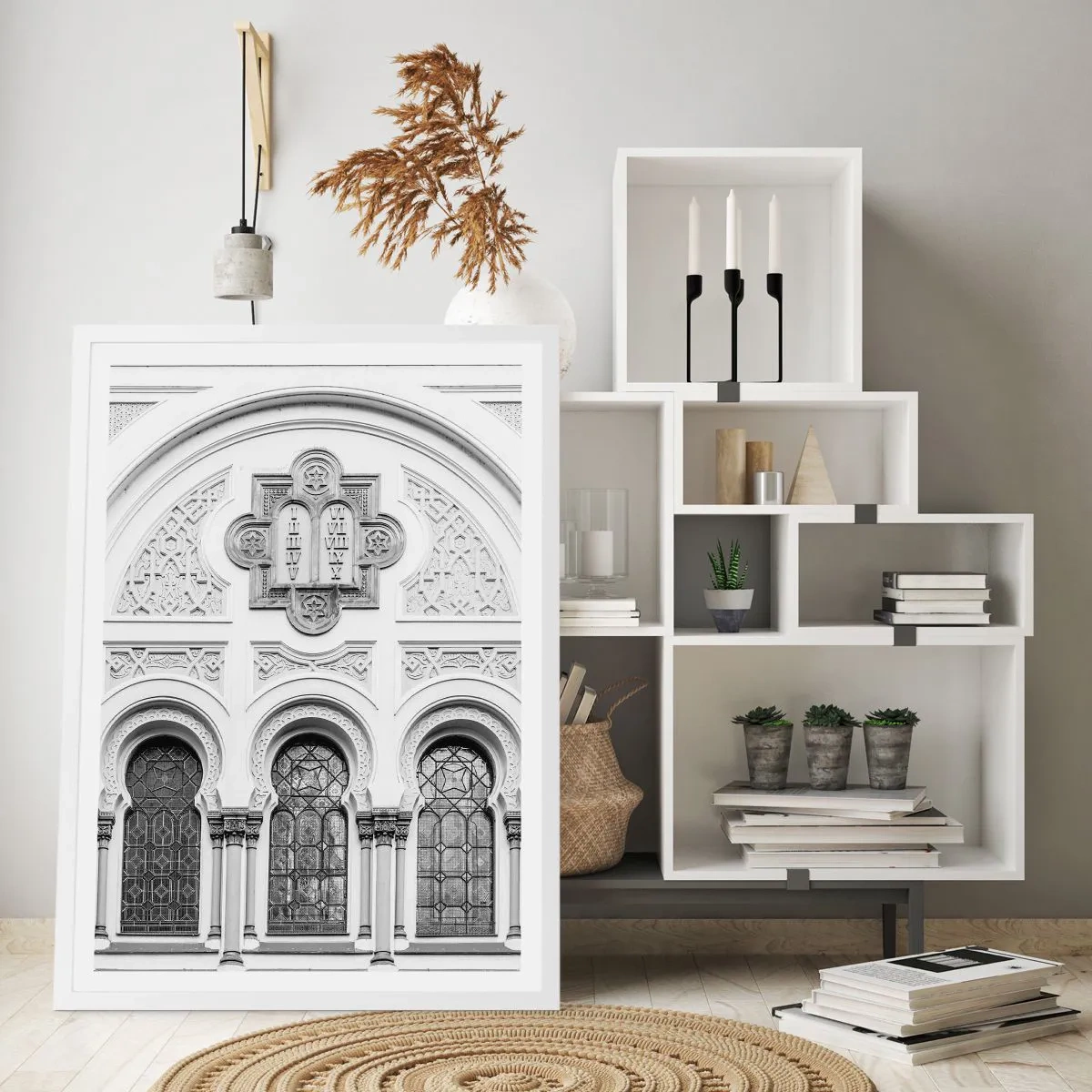 Poster în ramă albă - La granița dintre culturi - 40x50 cm