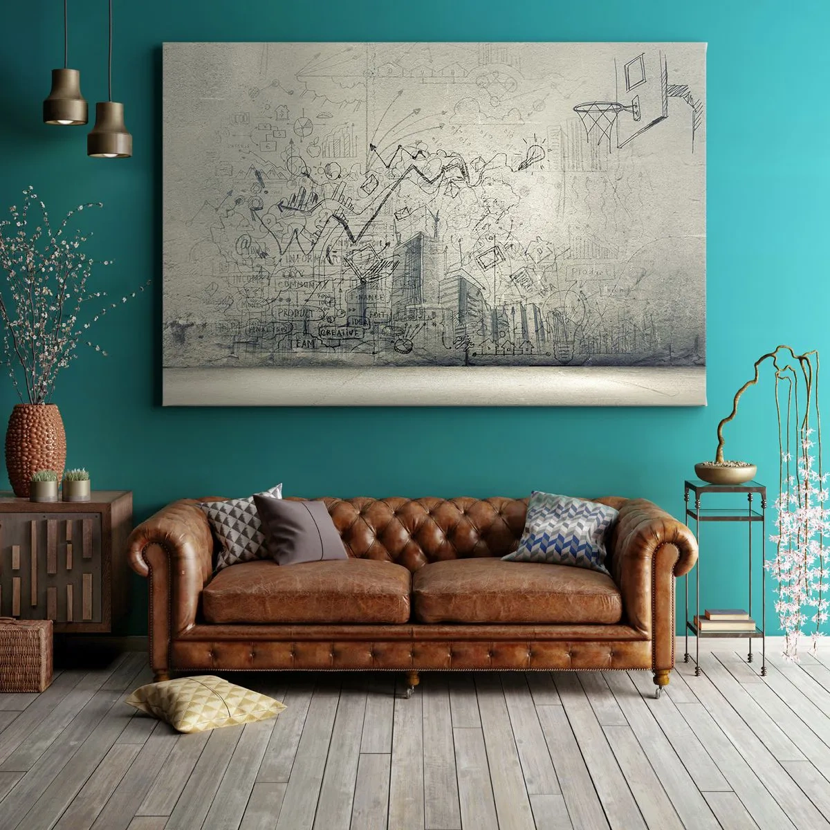 Tablou pe pânză - Minunata mea viață de oraș - 120x80 cm