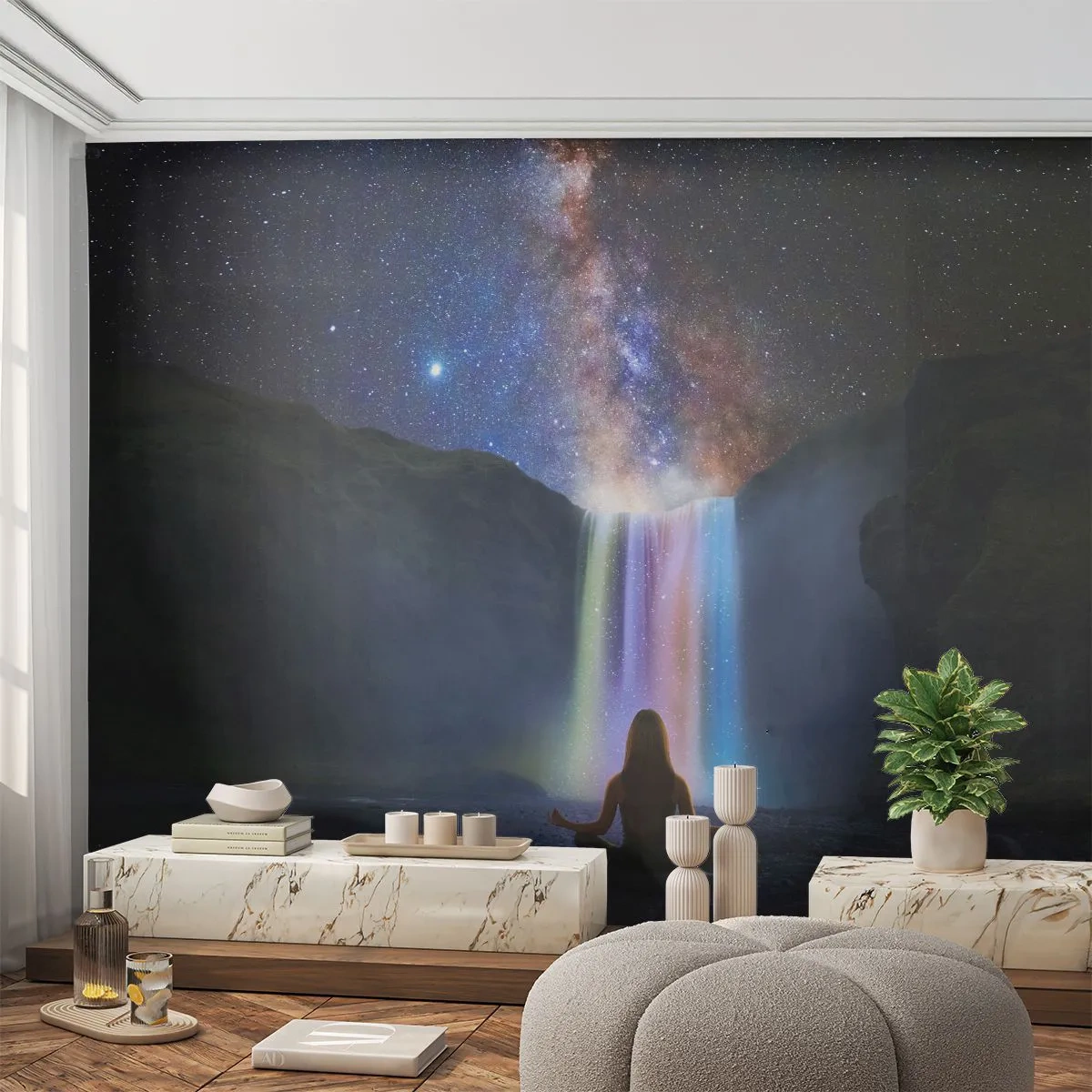 Tapet Premium Canvas - Armonie absolută - Abstracția, Cascadă, Fantezie - 200x140 cm