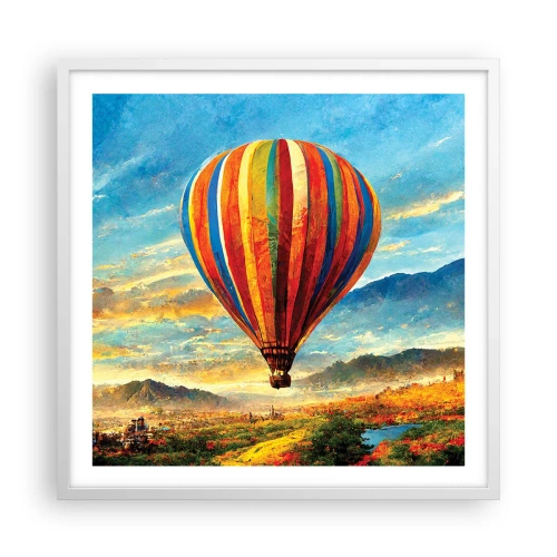 Poster în ramă albă - În liniște puteți vedea mai multe - 60x60 cm