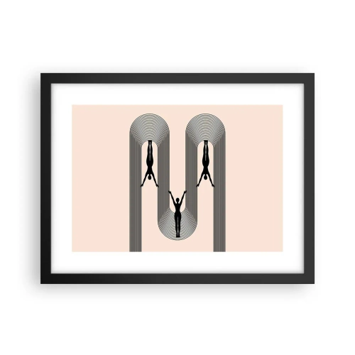 Poster în ramă neagră - Cu susul în jos - 40x30 cm