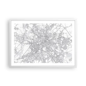 Poster în ramă albă - Floare de Berlin - 70x50 cm