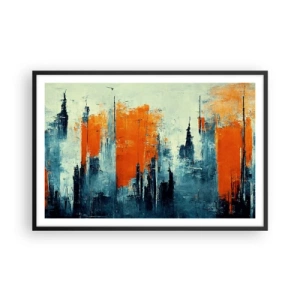 Poster în ramă neagră - Peisaj modern - 91x61 cm
