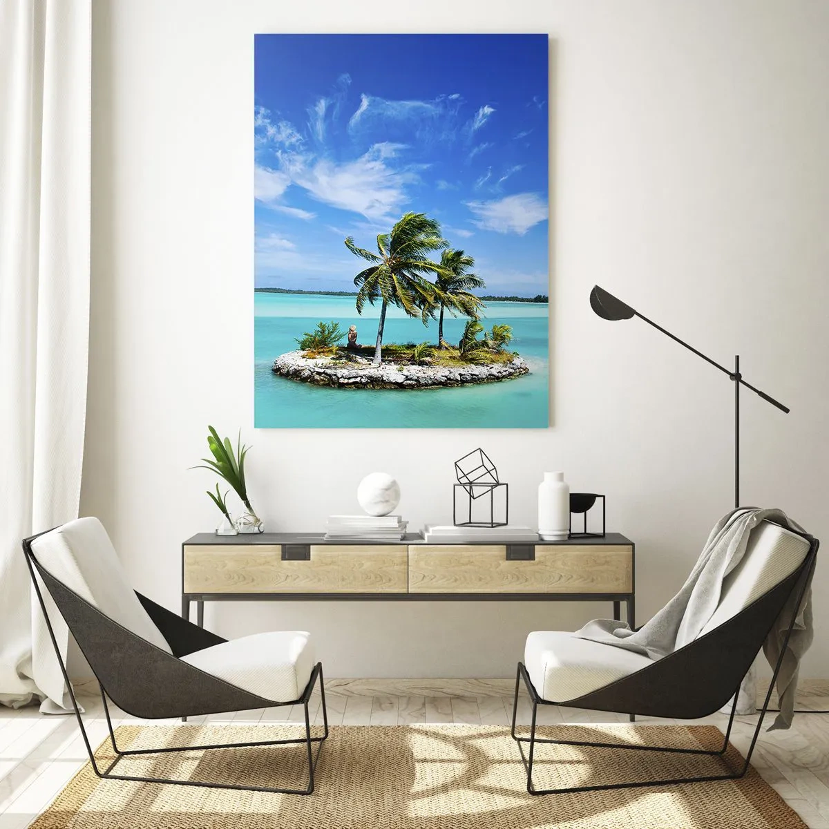 Tablou pe sticlă - Paradisul pe pământ - 50x70 cm