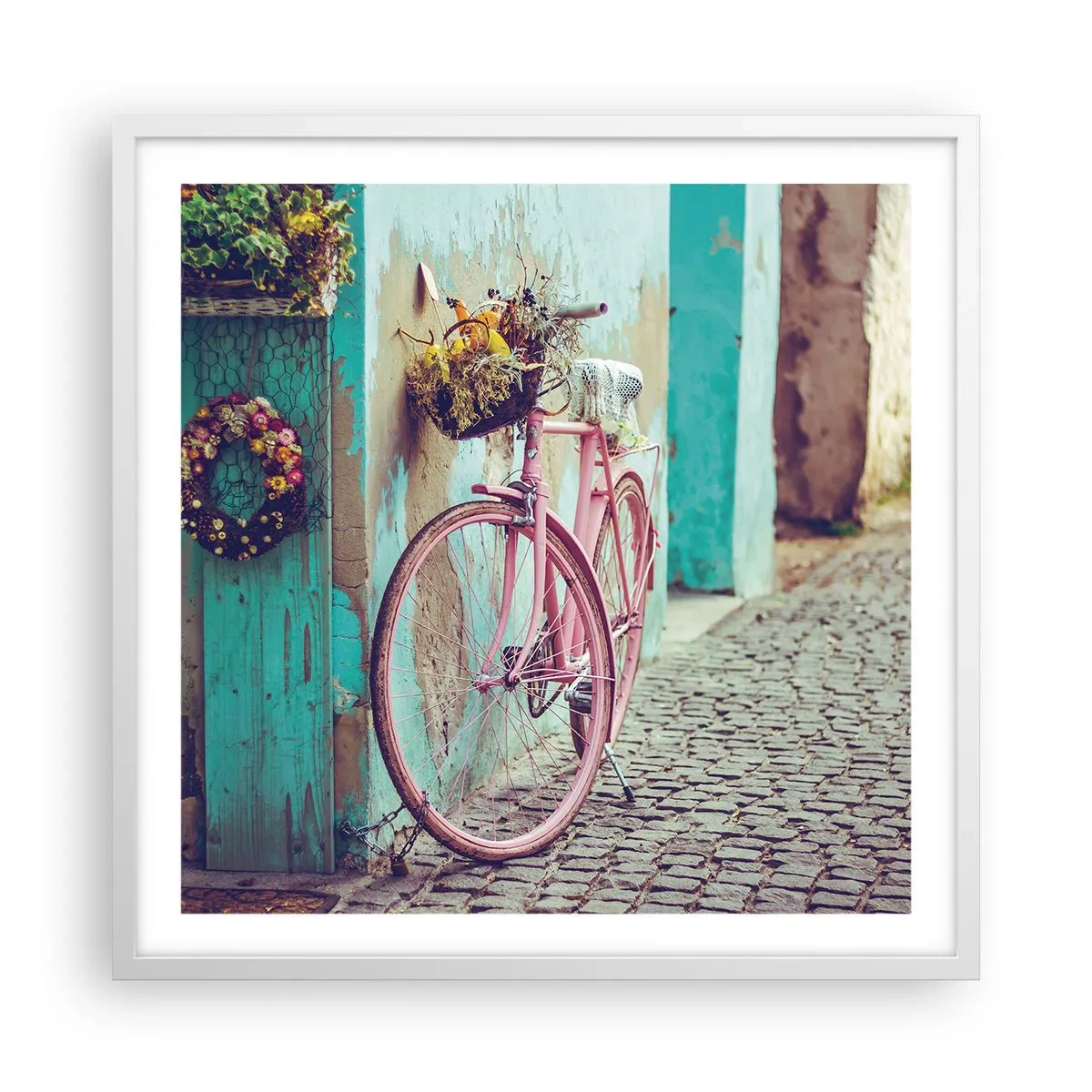 Poster în ramă albă - Mă întorc imediat - 60x60 cm