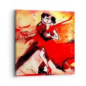 Tablou pe pânză - Ritmul pasiunii purpuriu - 40x40 cm