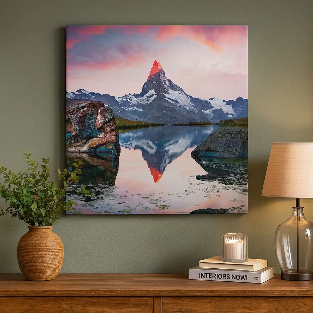 Tablou pe pânză - Inima munților este fierbinte - 30x30 cm