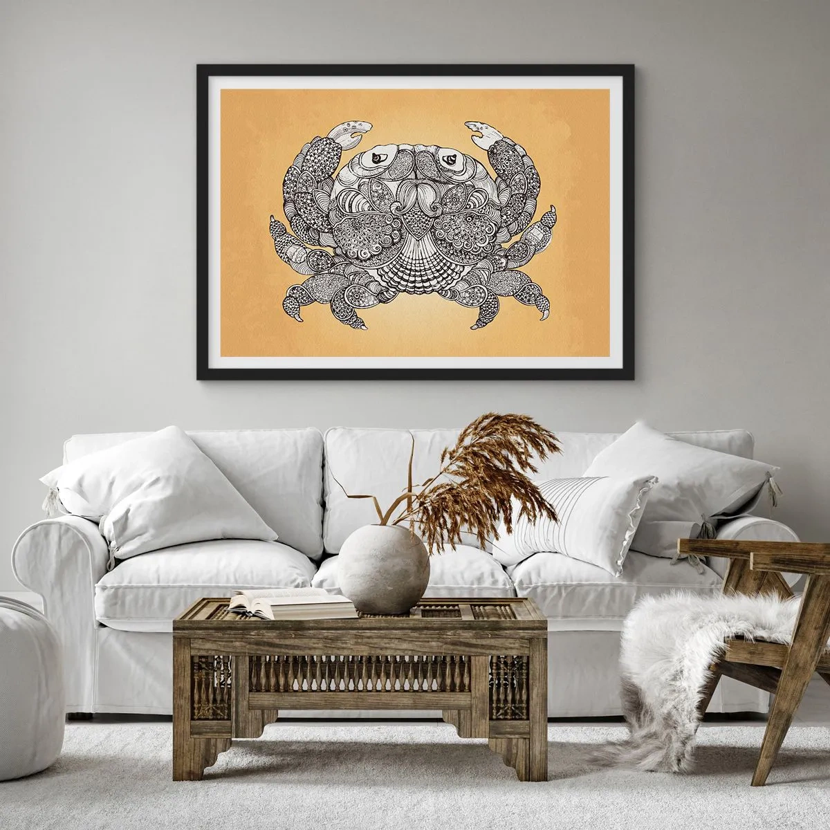 Poster în ramă neagră - Poveștile Domnului Crab - 40x30 cm