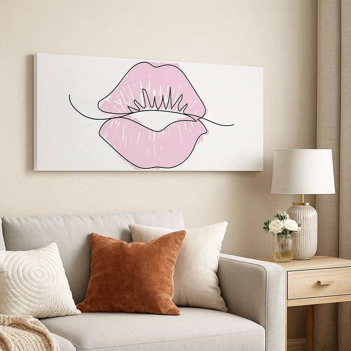 Tablou pe pânză - Vrei un sărut? - 30x30 cm