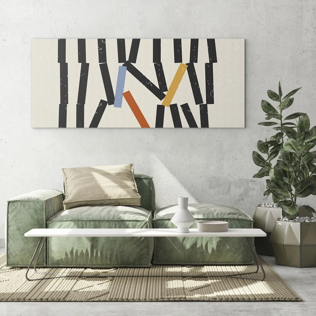 Tablou pe sticlă - Domino - compoziție - 100x40 cm