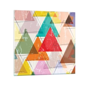 Tablou pe sticlă - Trei câte trei - 50x50 cm