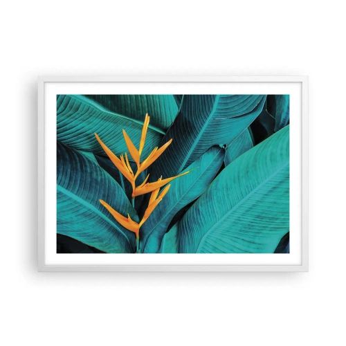 Poster în ramă albă - Floarea Edenului - 70x50 cm