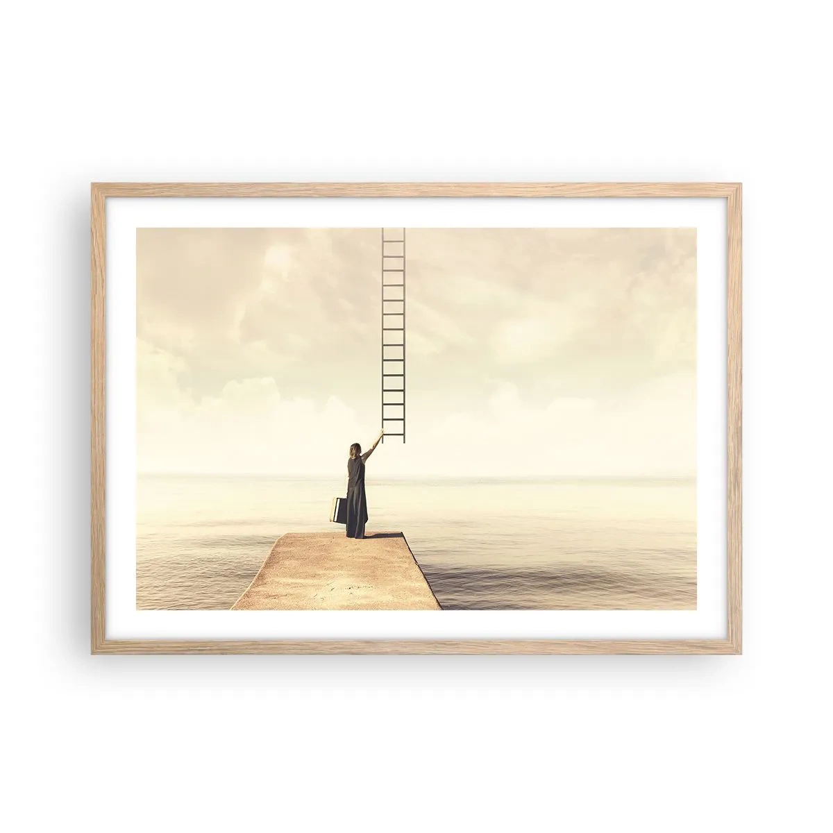 Poster în ramă de stejar deschis - O călătorie conceptuală - 70x50 cm